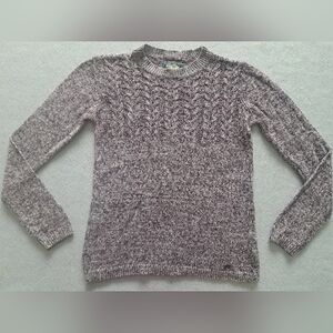 Roots Heathered Purple and White Knit Top